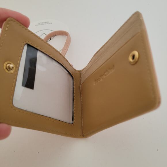 See By Chloe Rosita Powder Card Wallet Logo Small Bifold Cow Leather Bow New - Picture 4 of 7